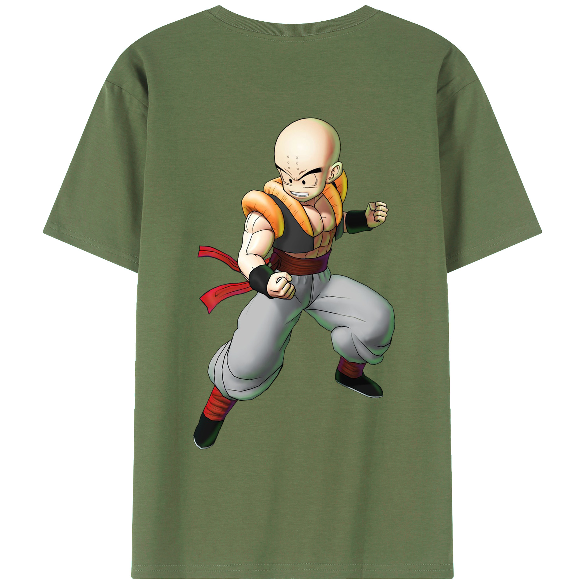 （画像用） ドラゴンボール クリリン DRAGON BALL krillin 綿100％ メンズ半袖Tシャツ（バックプリント） 通気性